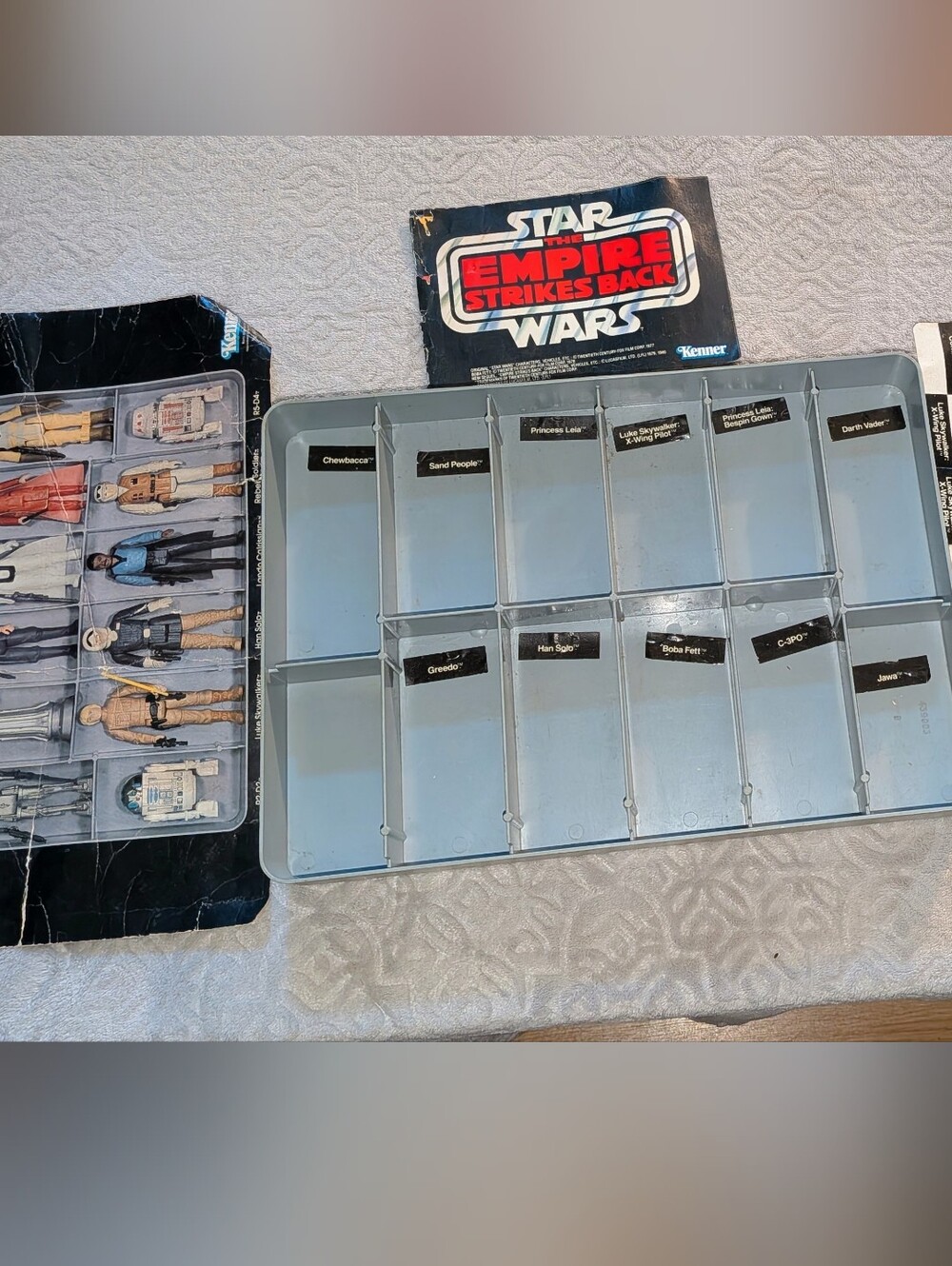 STAR WARS Vintage Gray Plastic Figure Organizer Tray - Kenner